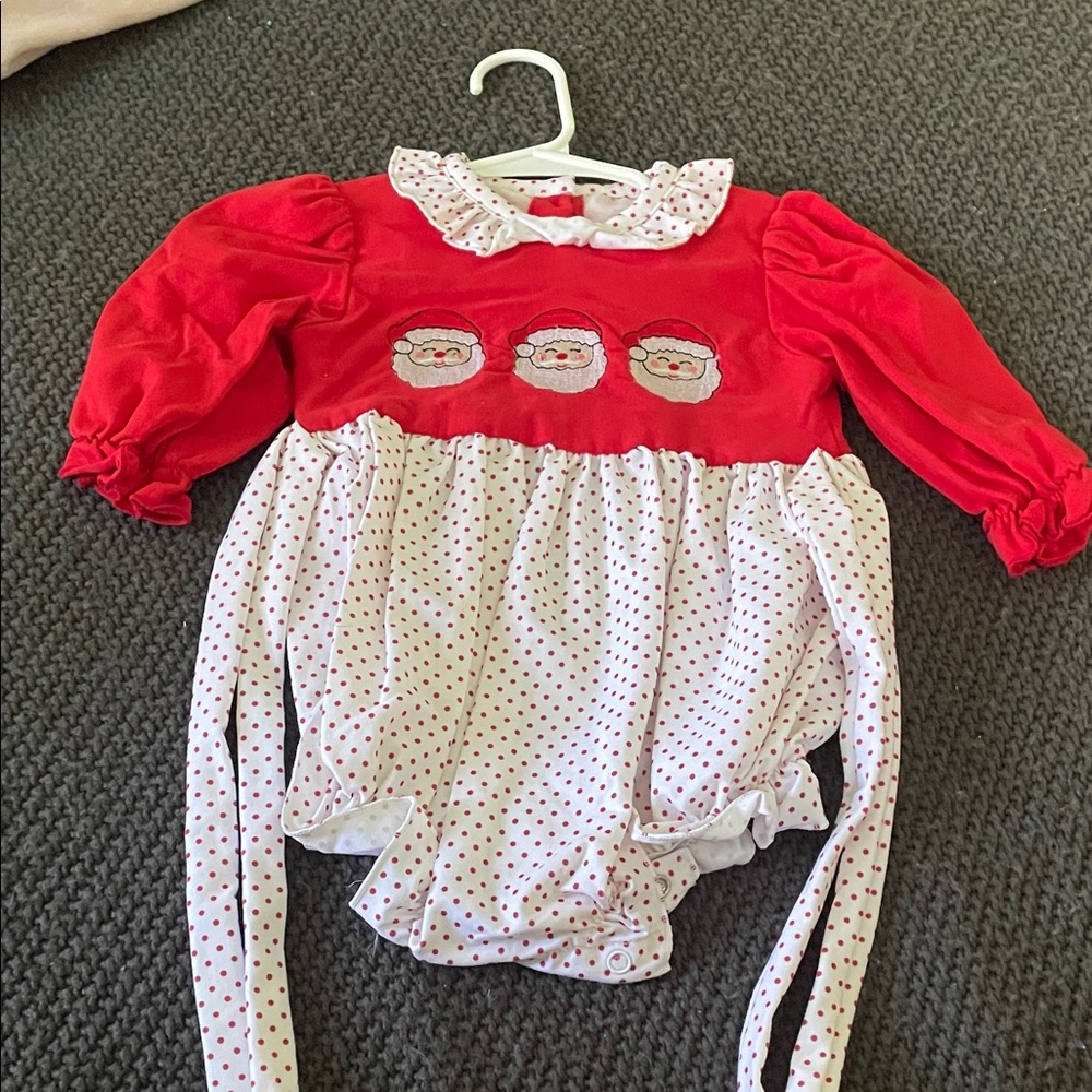Red and White Santa Kids One Piece